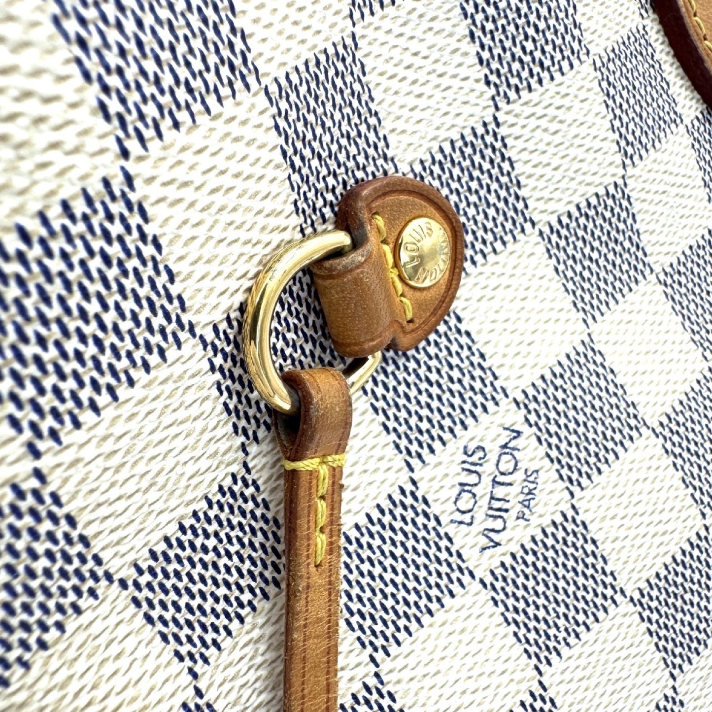 LOUIS VUITTON Damier Azur Neverfull Tote Bag