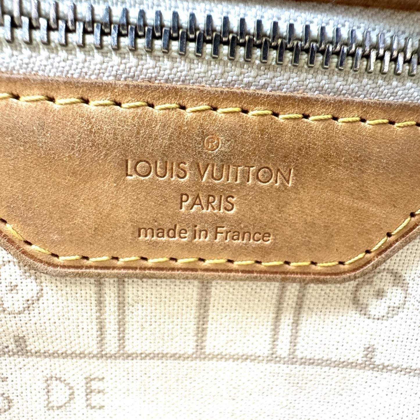 LOUIS VUITTON Damier Azur Neverfull Tote Bag