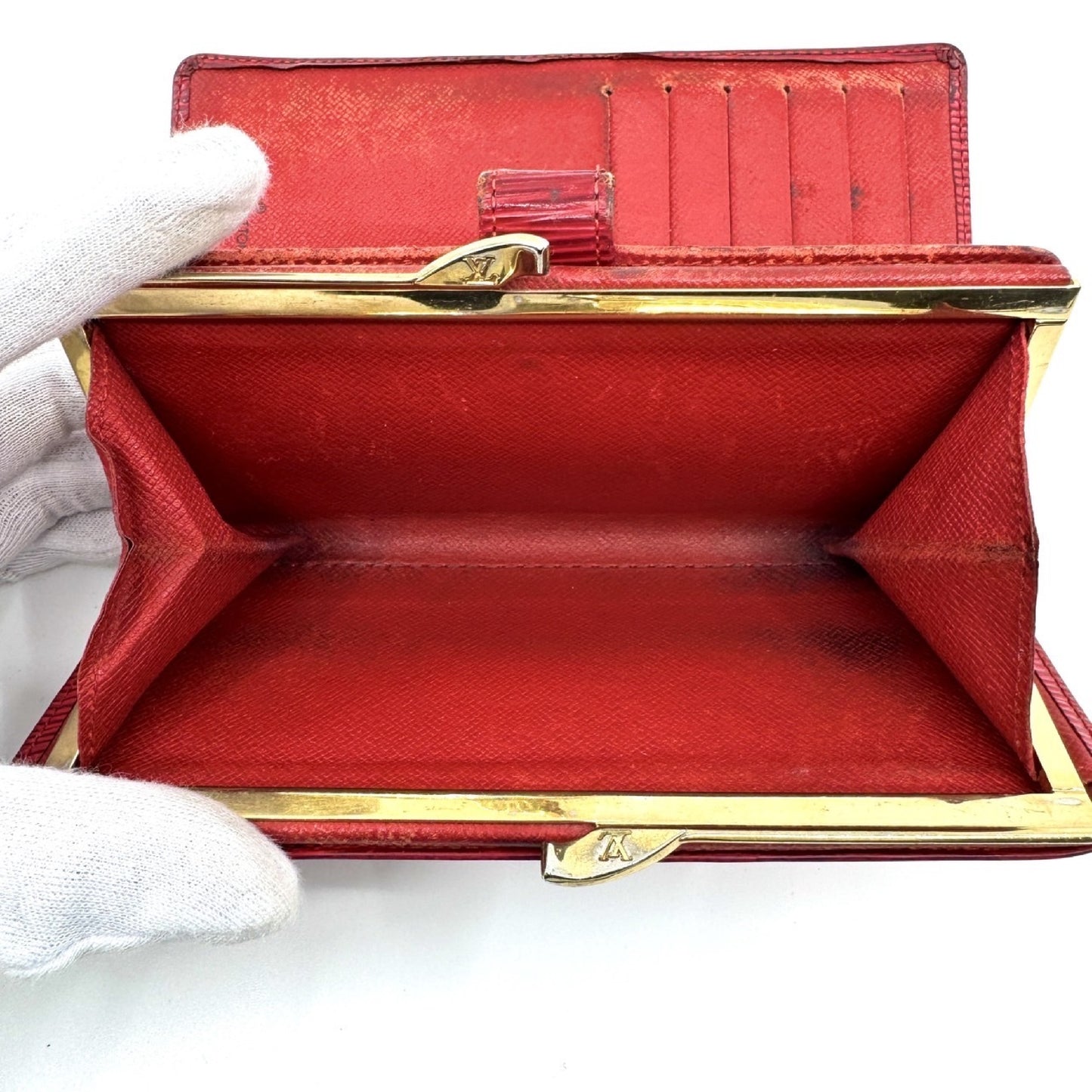 LOUIS VUITTON Epi Long Wallet Red Wallet