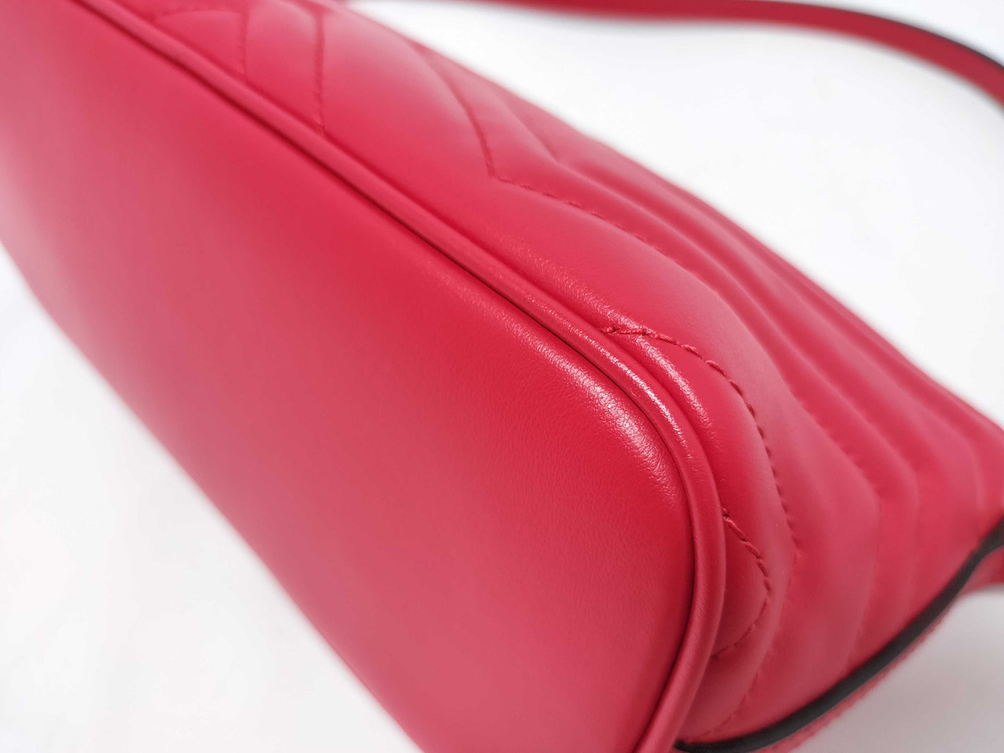 GUCCI Unused GG Marmont 739166 Red Mini Hand Shoulder Bag