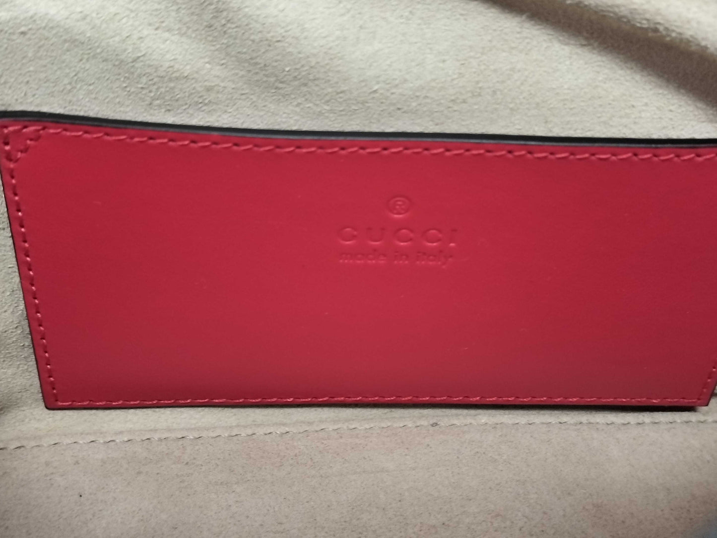 GUCCI Unused GG Marmont 739166 Red Mini Hand Shoulder Bag
