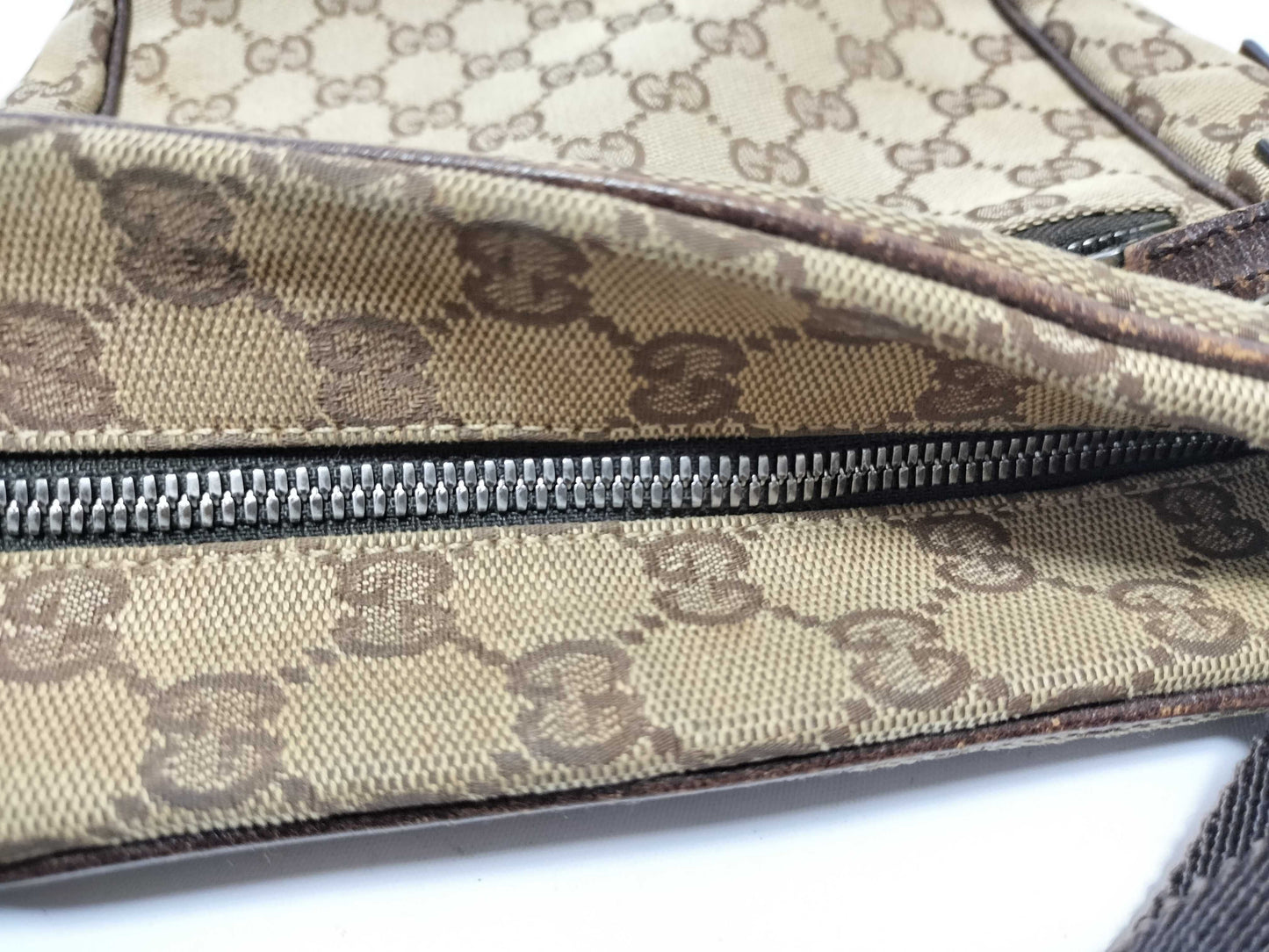 GUCCI GG Canvas 03136 Crossbody Beige Shoulder Bag