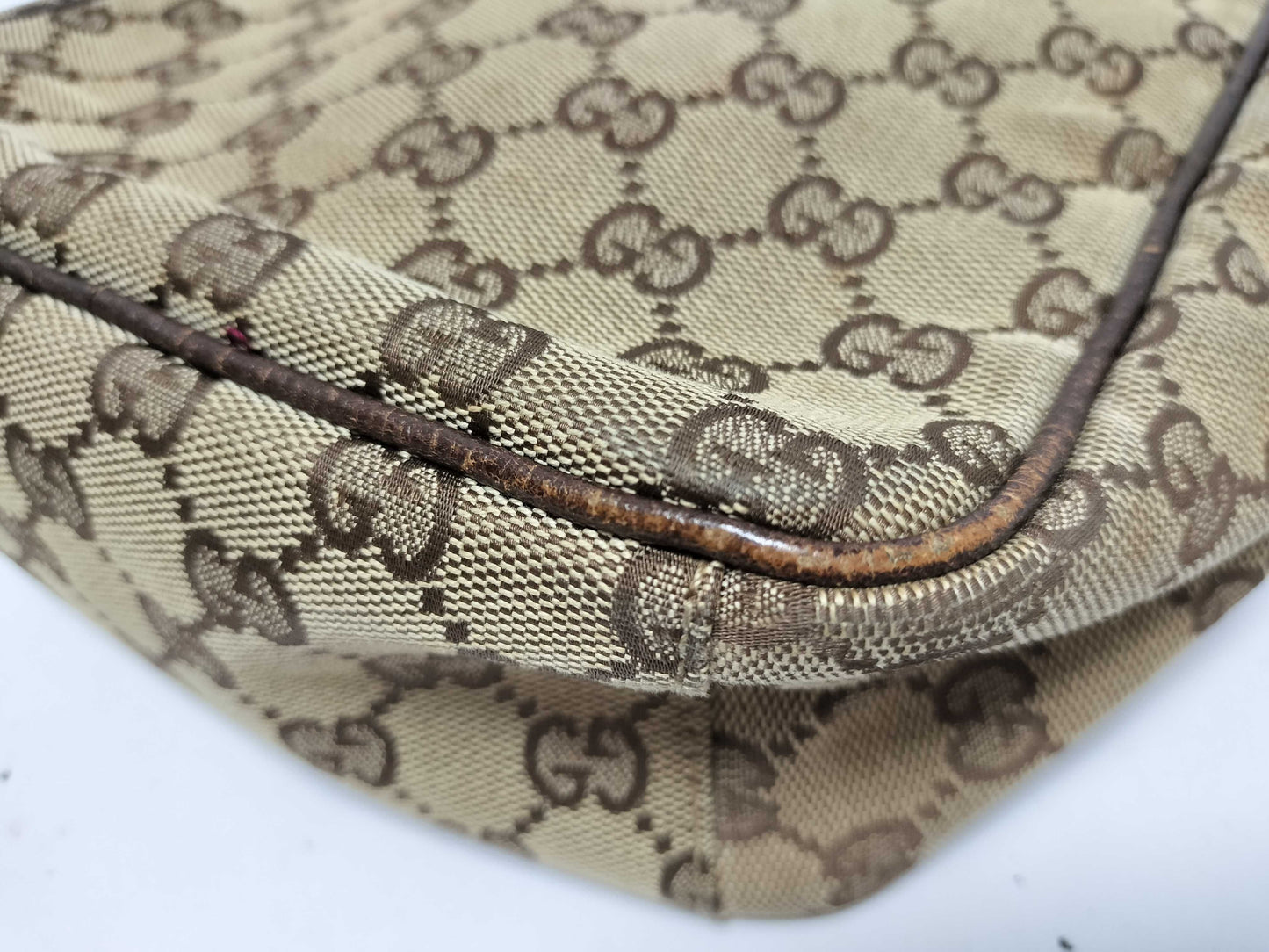 GUCCI GG Canvas 03136 Crossbody Beige Shoulder Bag