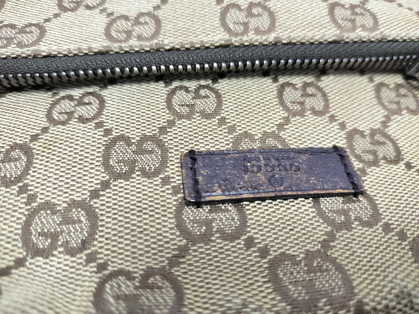 GUCCI GG Canvas 03136 Crossbody Beige Shoulder Bag