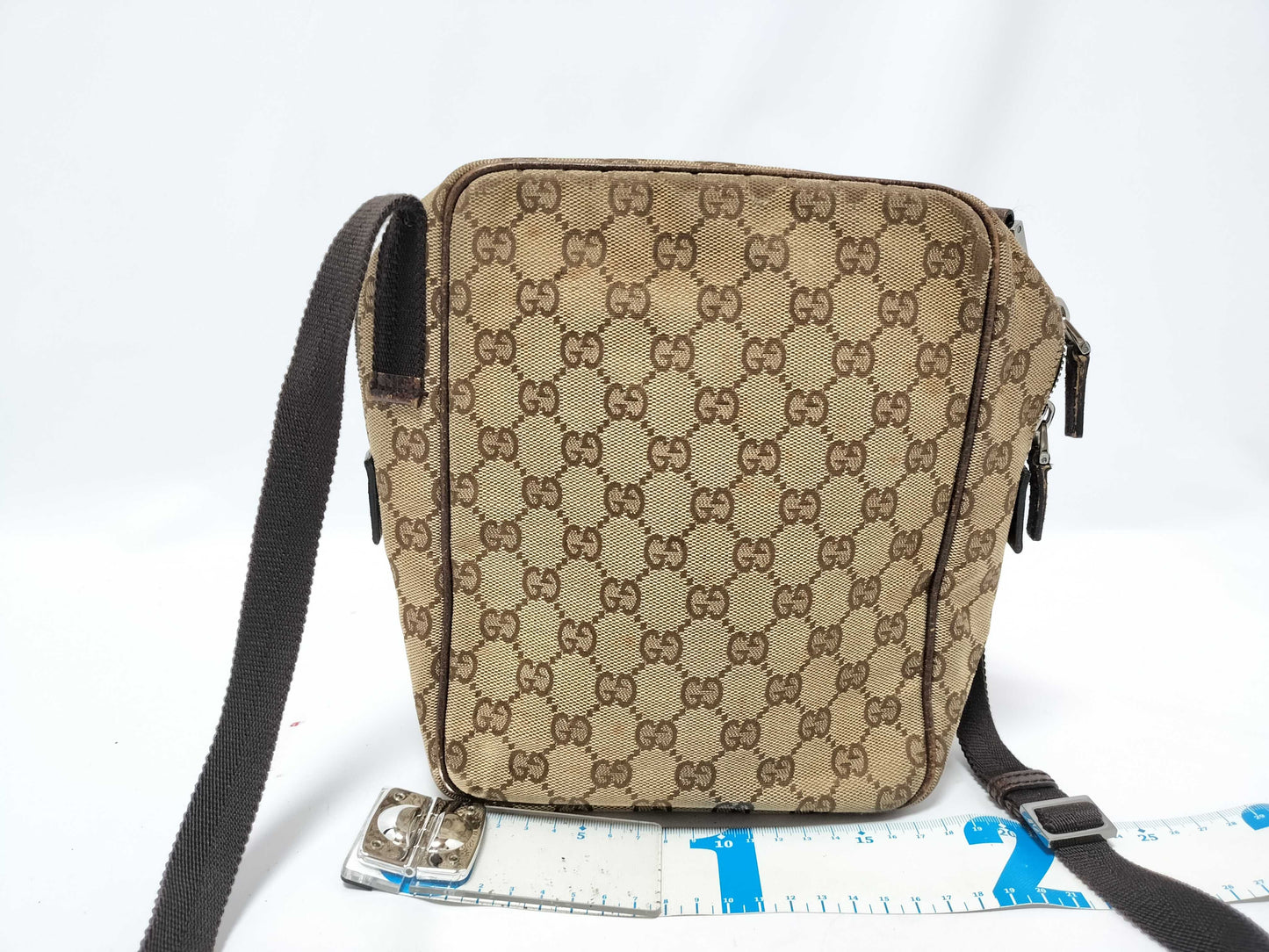 GUCCI GG Canvas 03136 Crossbody Beige Shoulder Bag