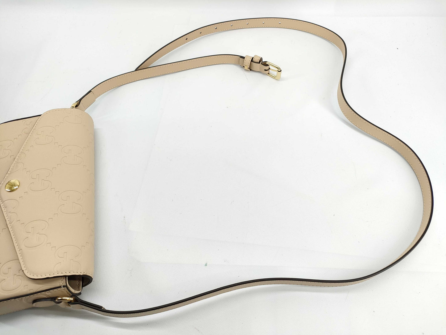 GUCCI GG Super Mini Shoulder Bag, Beige, 772794