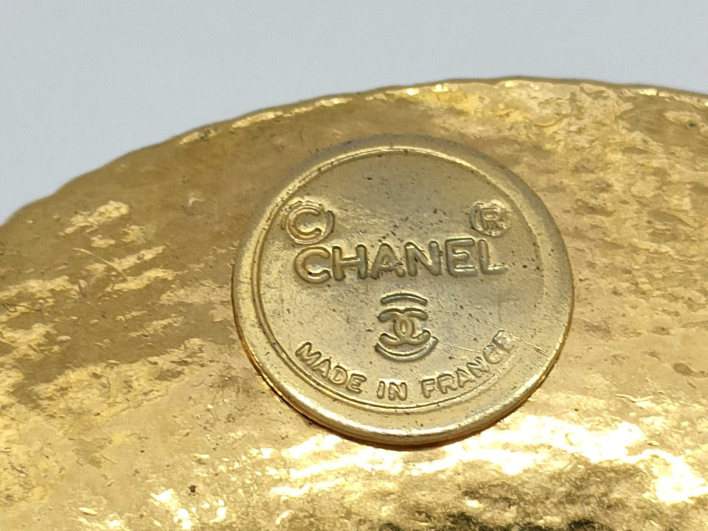 CHANEL straw hat brooch