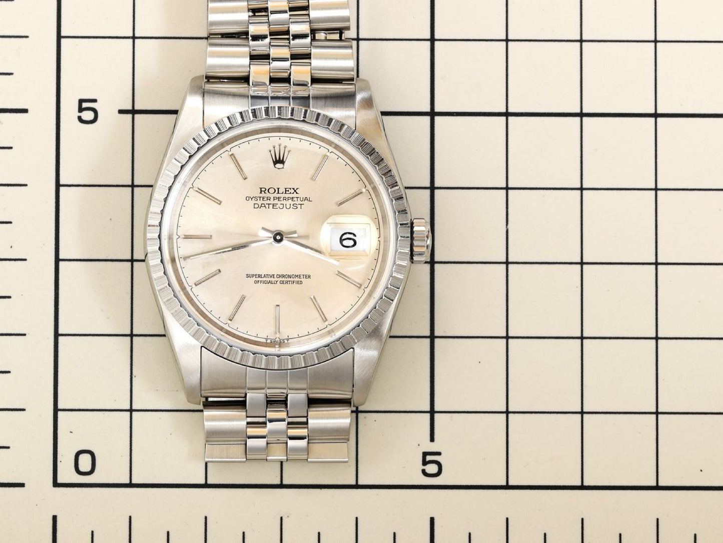 ROLEX Datejust 16220 X423874 Silver Dial Men's Watch