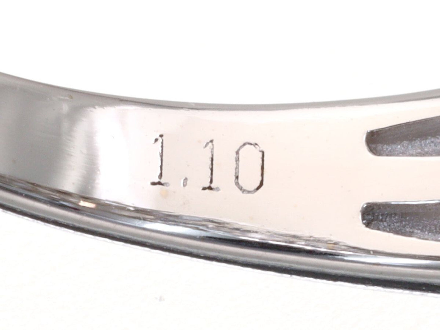 D1.10ct K18WG 4.6g Ring