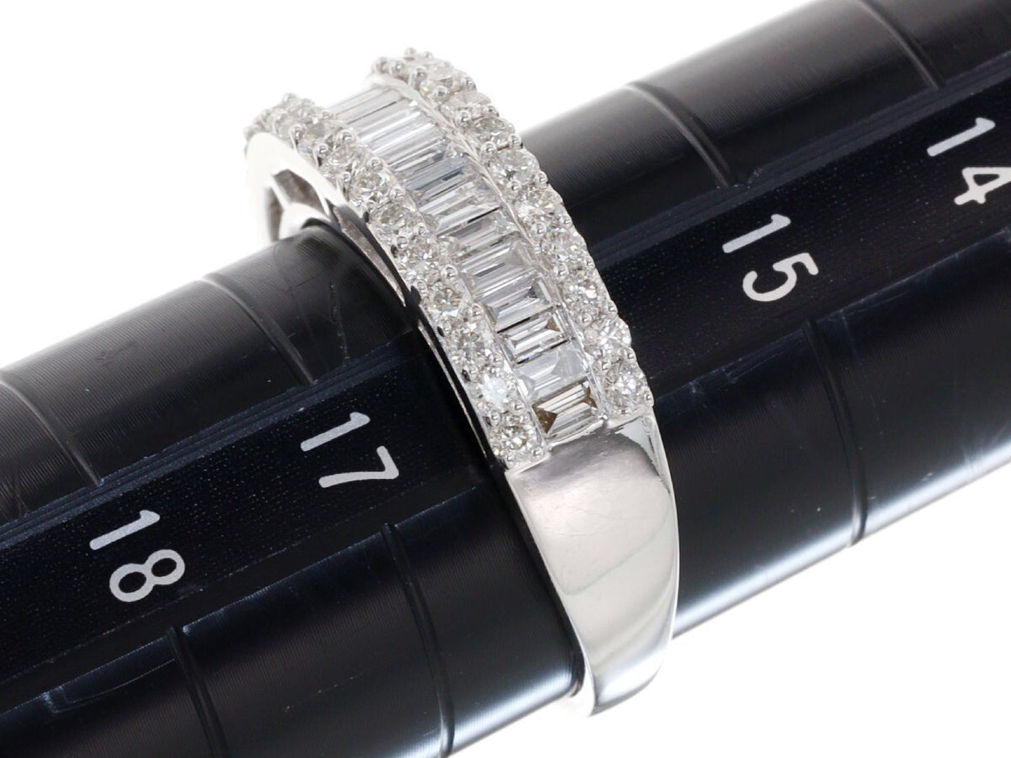 D1.10ct K18WG 4.6g Ring