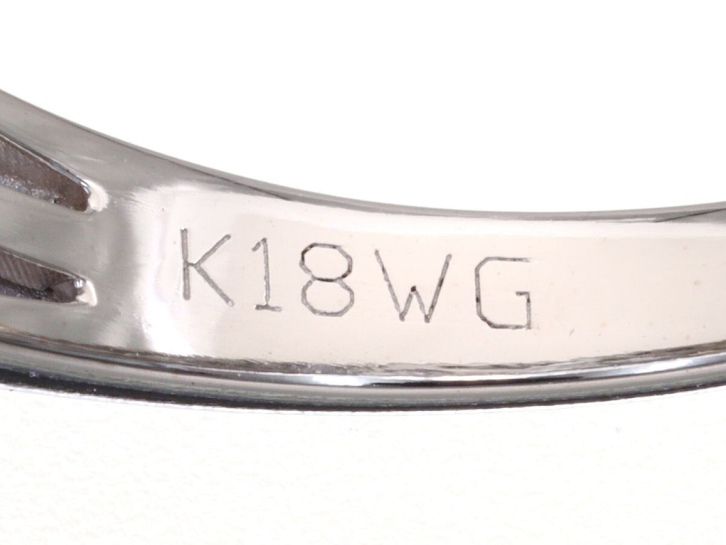 D1.10ct K18WG 4.6g Ring
