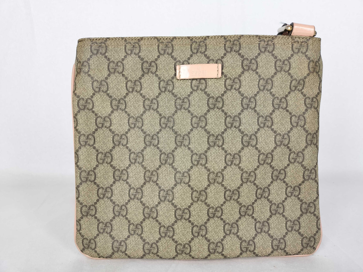 GUCCI GG Supreme Shoulder Bag, Brown/Pink, 201538