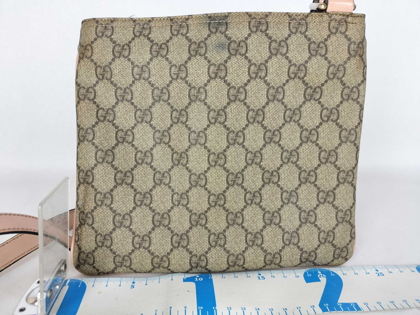 GUCCI GG Supreme Shoulder Bag, Brown/Pink, 201538