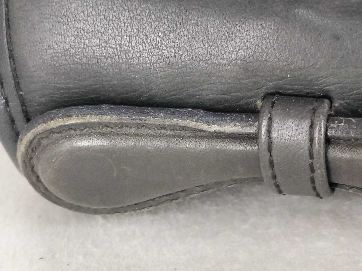 COACH 2-Way Leather Gray Shoulder Bag