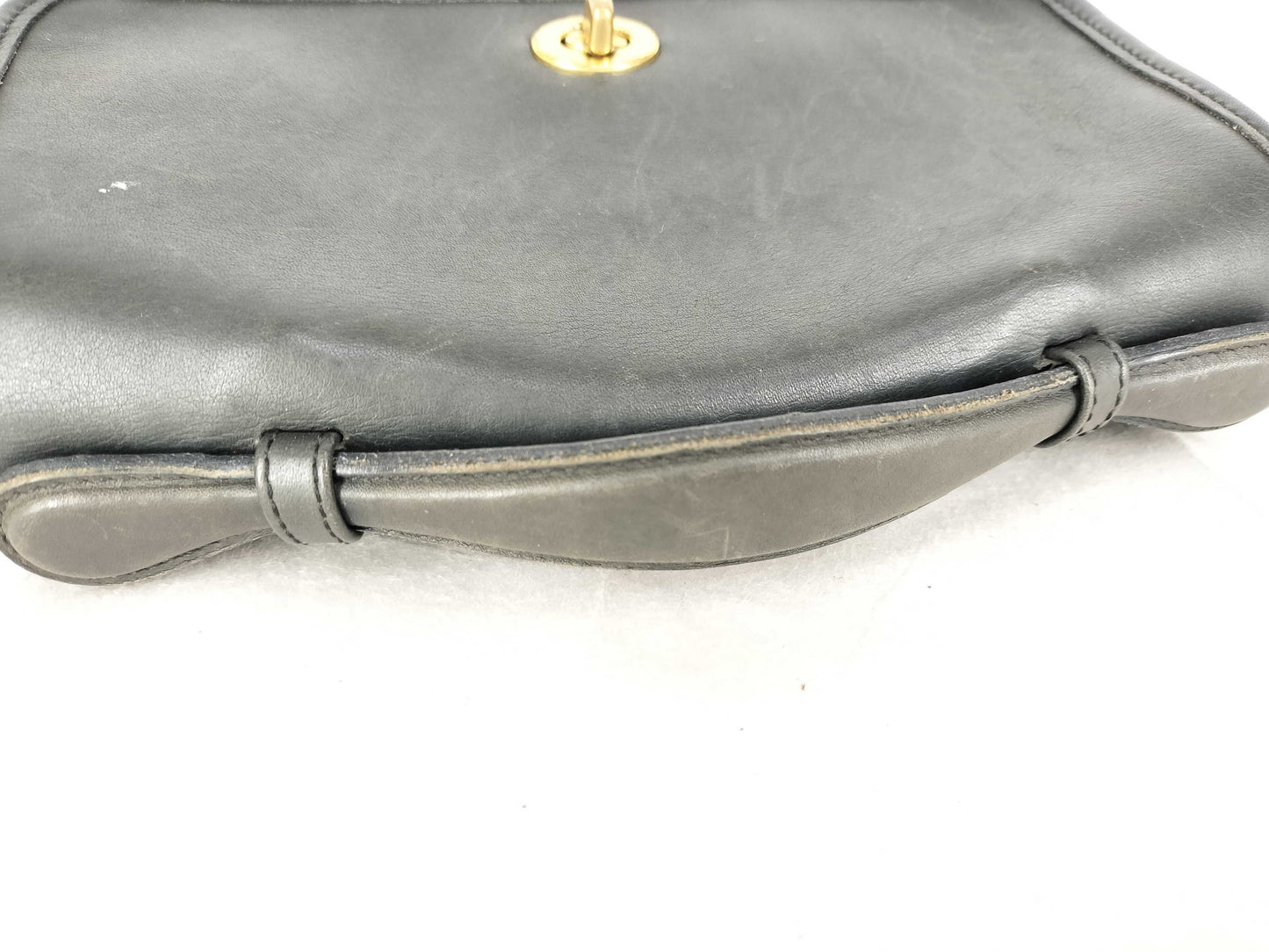 COACH 2-Way Leather Gray Shoulder Bag