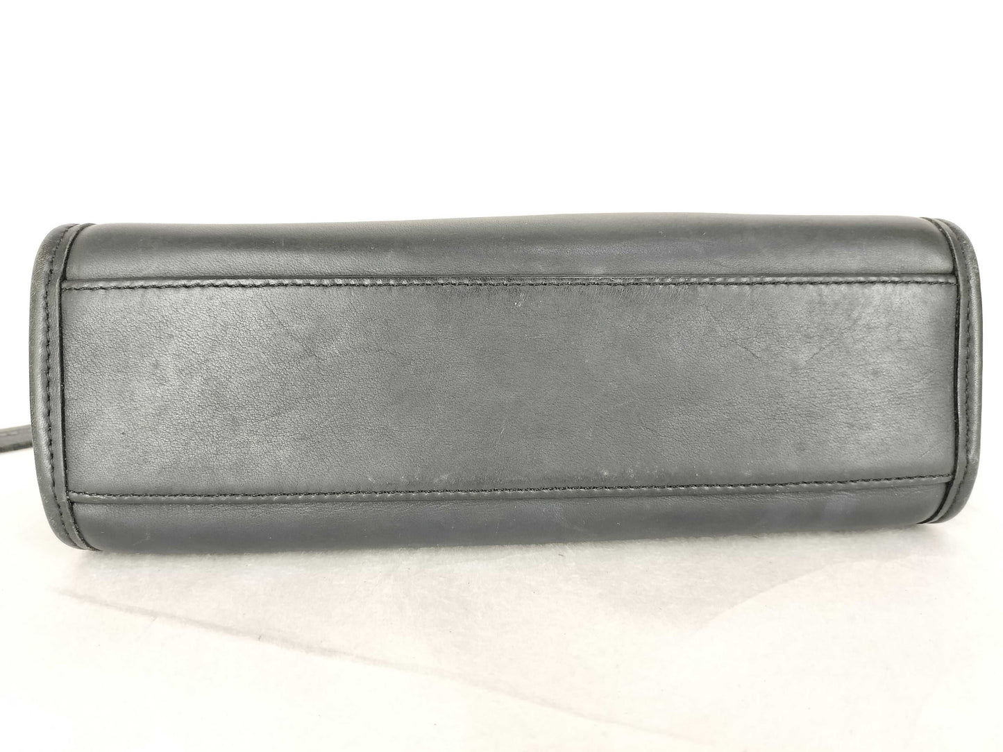 COACH 2-Way Leather Gray Shoulder Bag