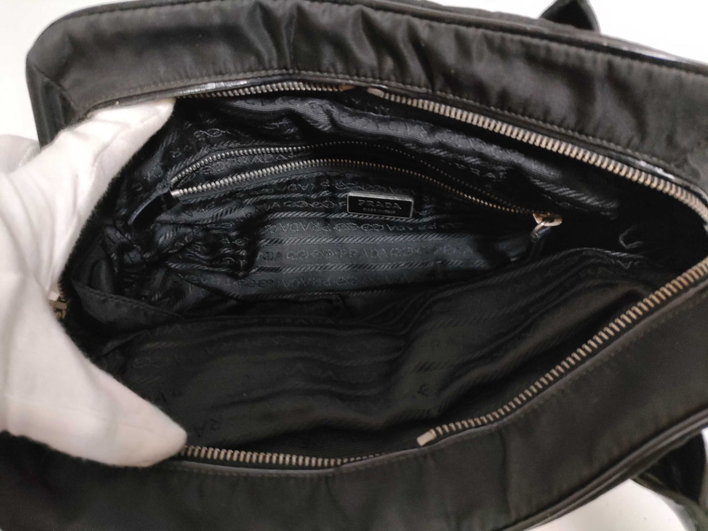 PRADA Nylon Prada Saffiano Handbag