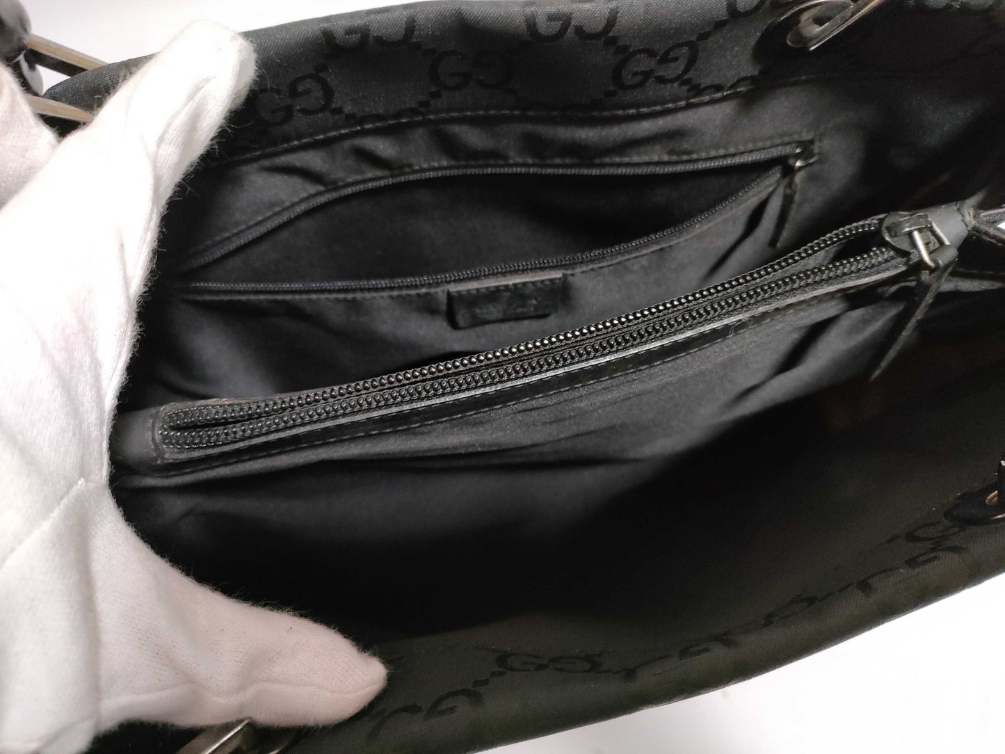 GUCCI Bamboo Gucci GG Supreme Bamboo Handbag Handbag