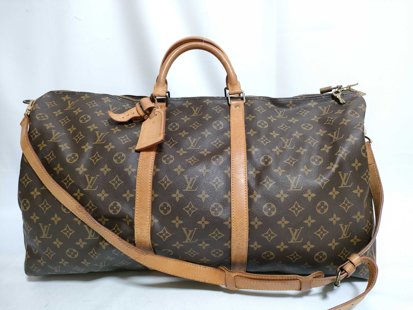 LOUIS VUITTON RFID Unverified Monogram Louis Vuitton Keepall 60 Bandouliere Boston Bag M41412/VI0930