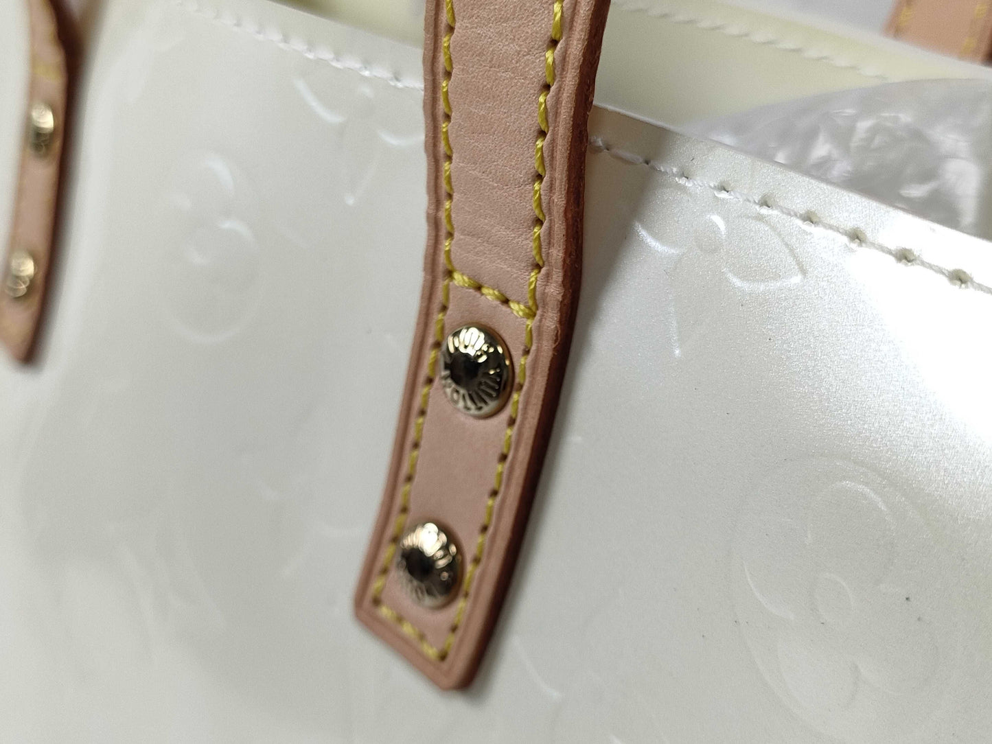LOUIS VUITTON RFID Unverified MI 0076 Vernis LOUIS VUITTON Lead PM Tote Bag
