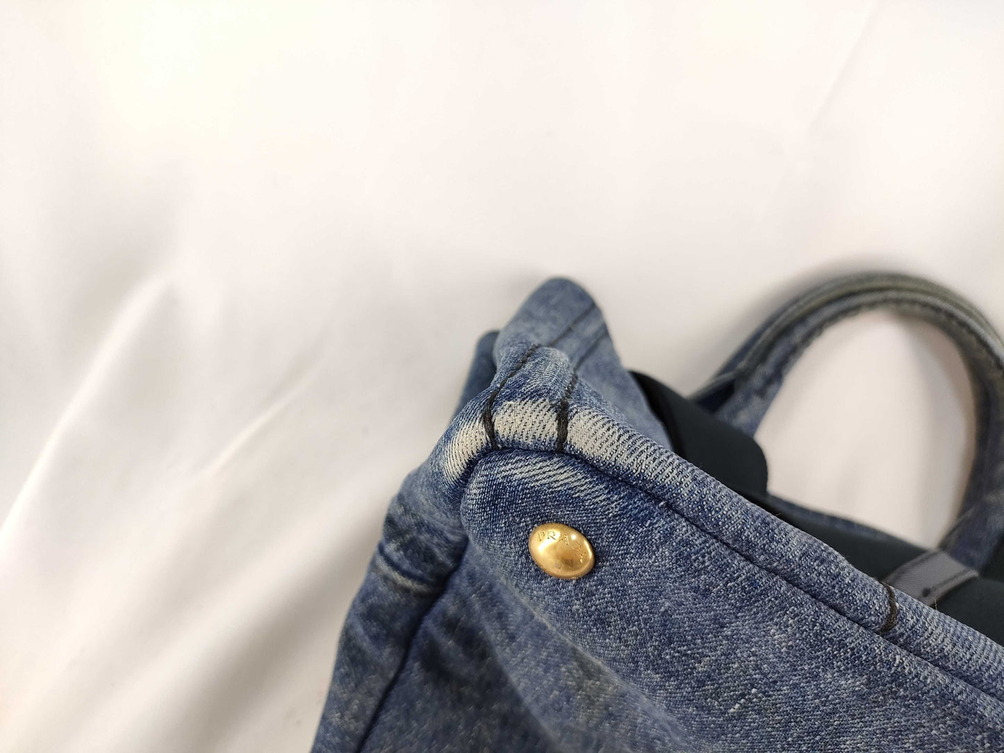 PRADA Prada Denim Canapa 2-way Tote Bag