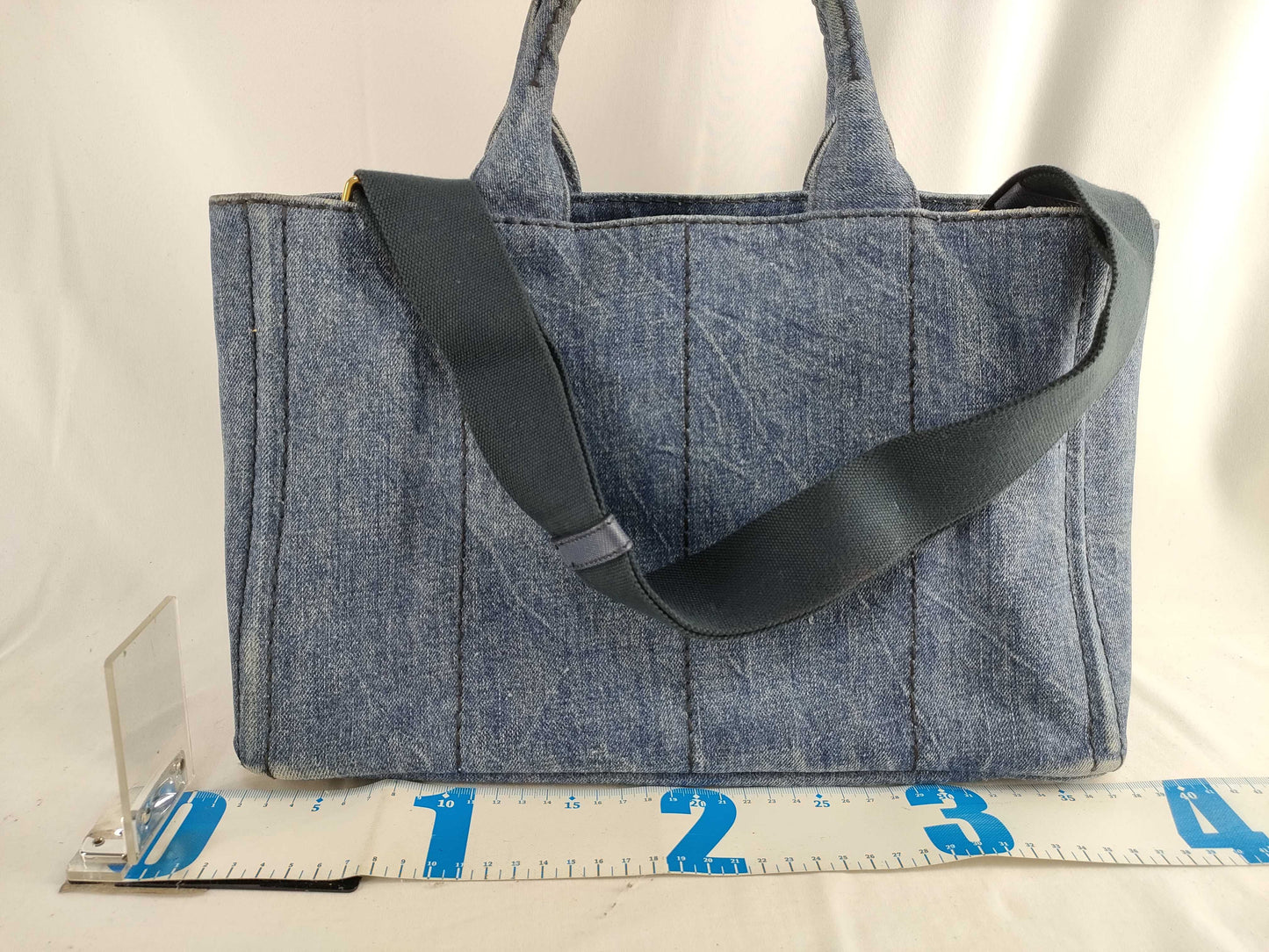 PRADA Prada Denim Canapa 2-way Tote Bag