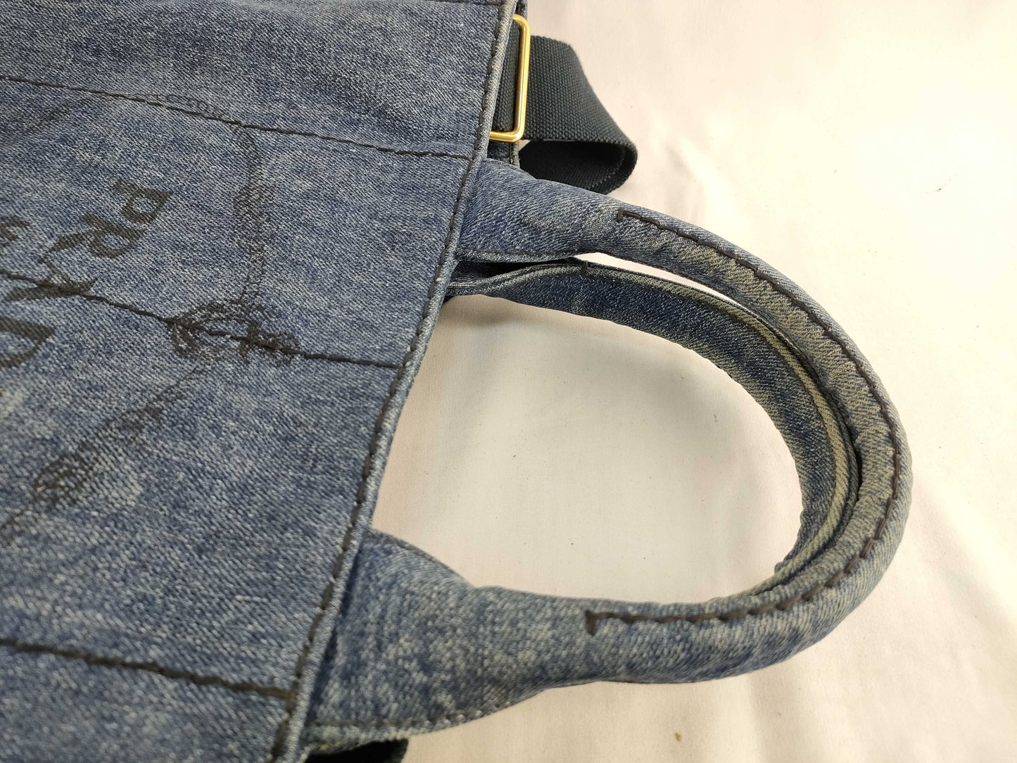 PRADA Prada Denim Canapa 2-way Tote Bag