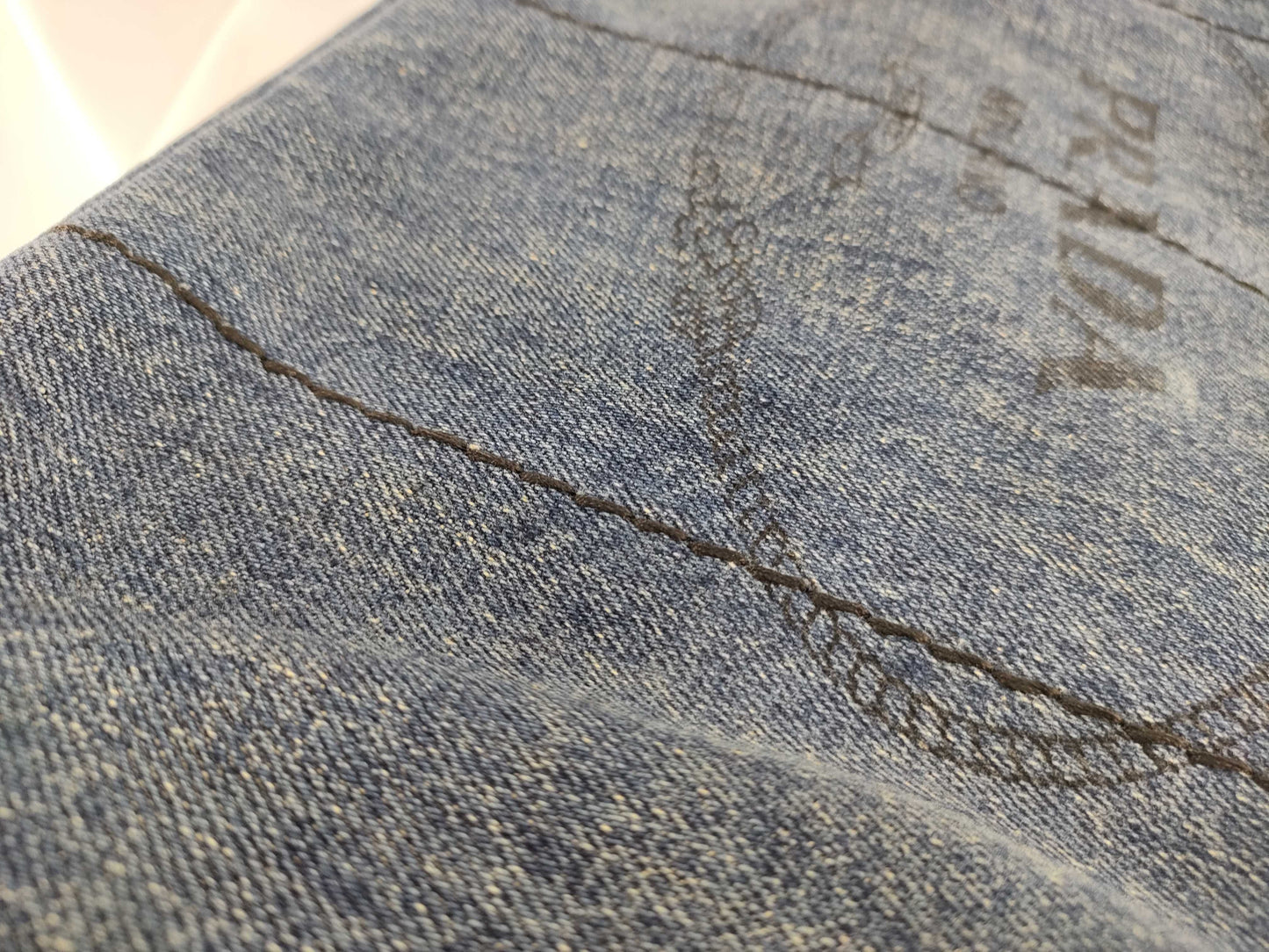 PRADA Prada Denim Canapa 2-way Tote Bag