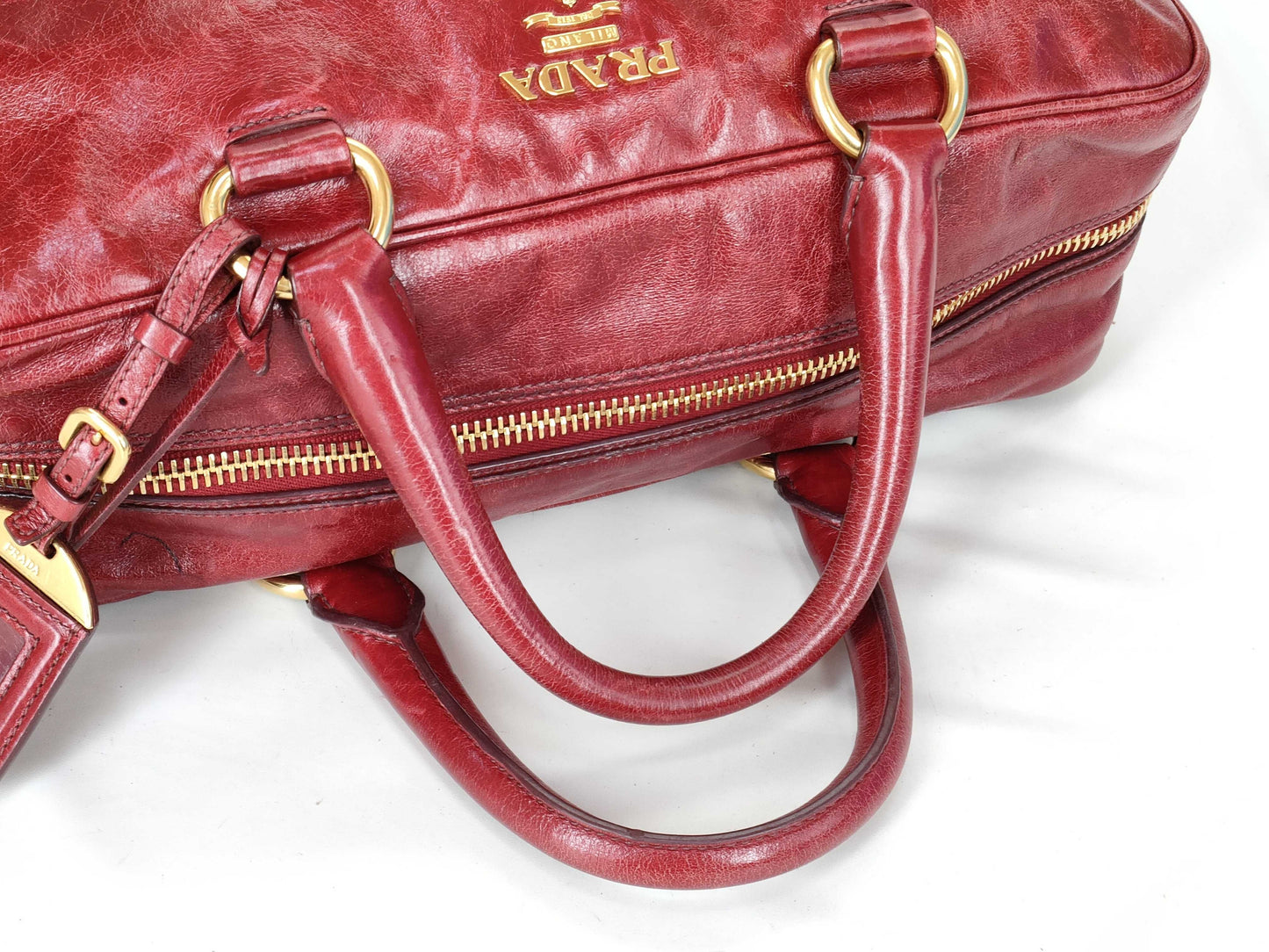PRADA Vitello Shine Mini Boston Bag