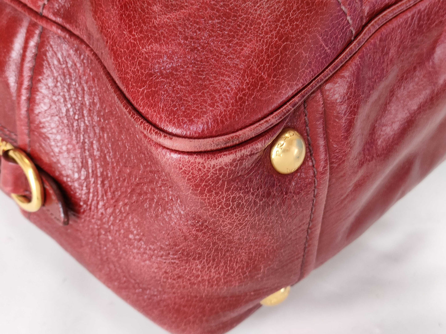 PRADA Vitello Shine Mini Boston Bag