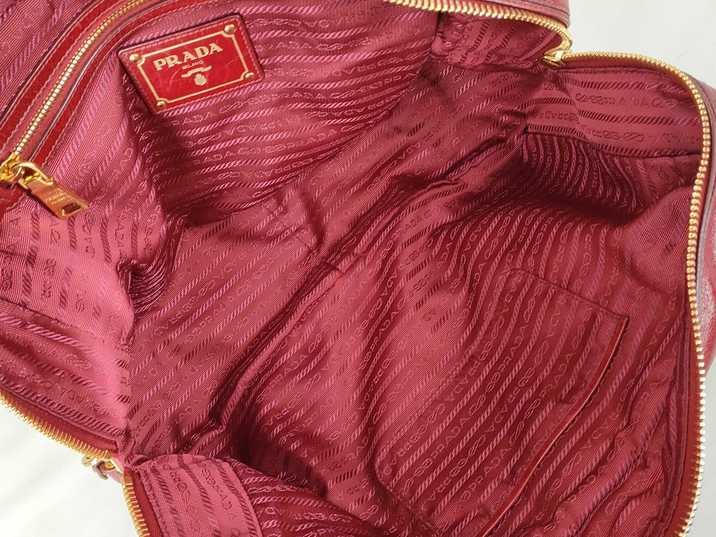 PRADA Vitello Shine Mini Boston Bag