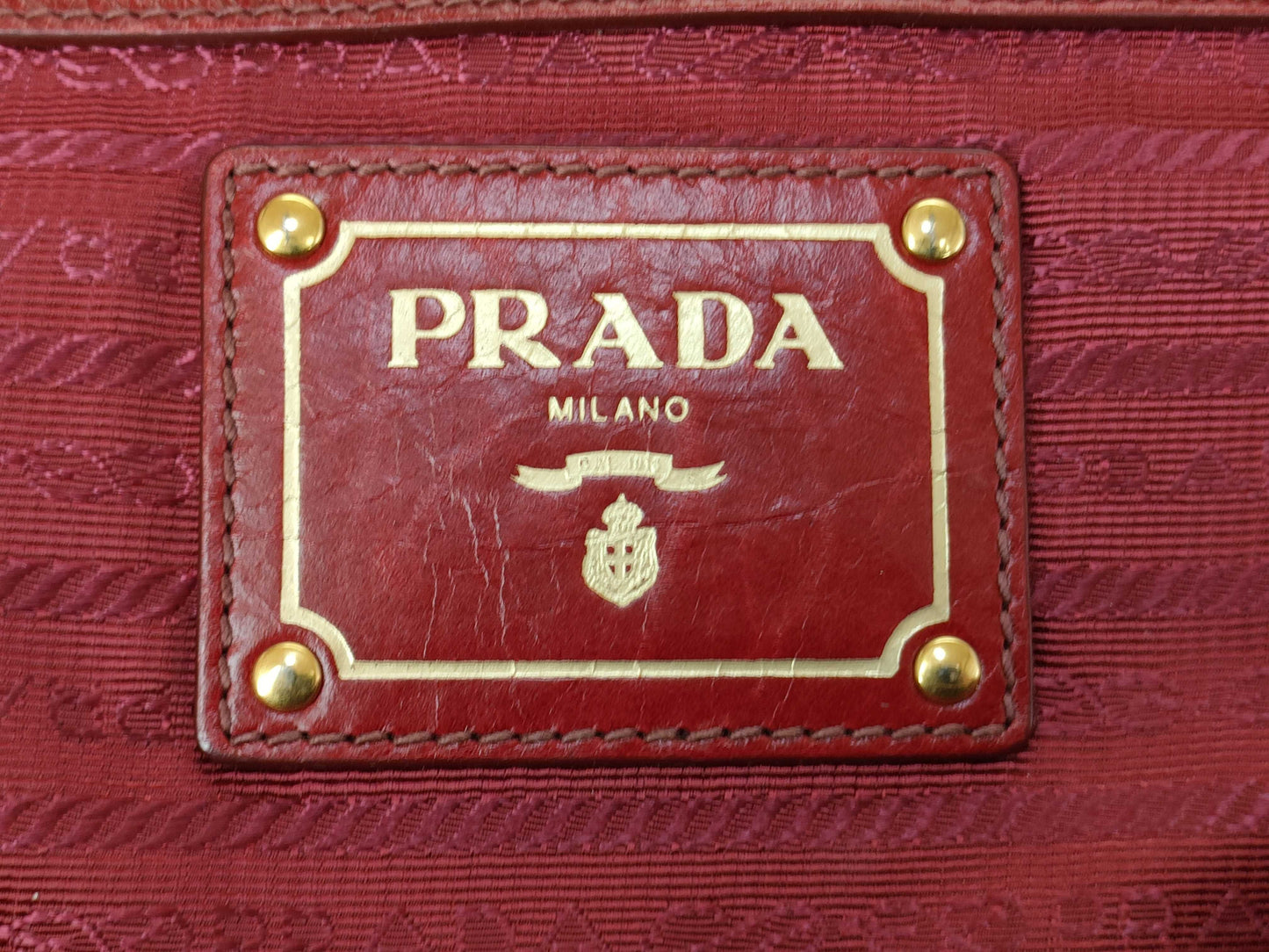 PRADA Vitello Shine Mini Boston Bag