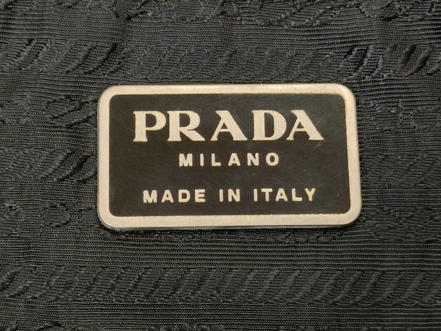PRADA Nylon Prada Saffiano Combination Messenger Bag Black Shoulder Bag