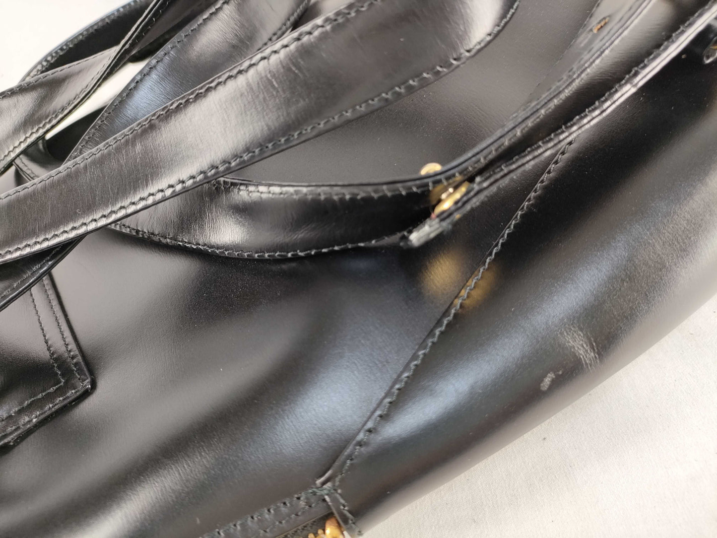 SAINT LAURENT Yves Saint Laurent Calfskin Backpack Black