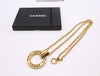 CHANEL Logo Ring Chain Necklace, Gold, Box Included, Chain Approx. 90cm