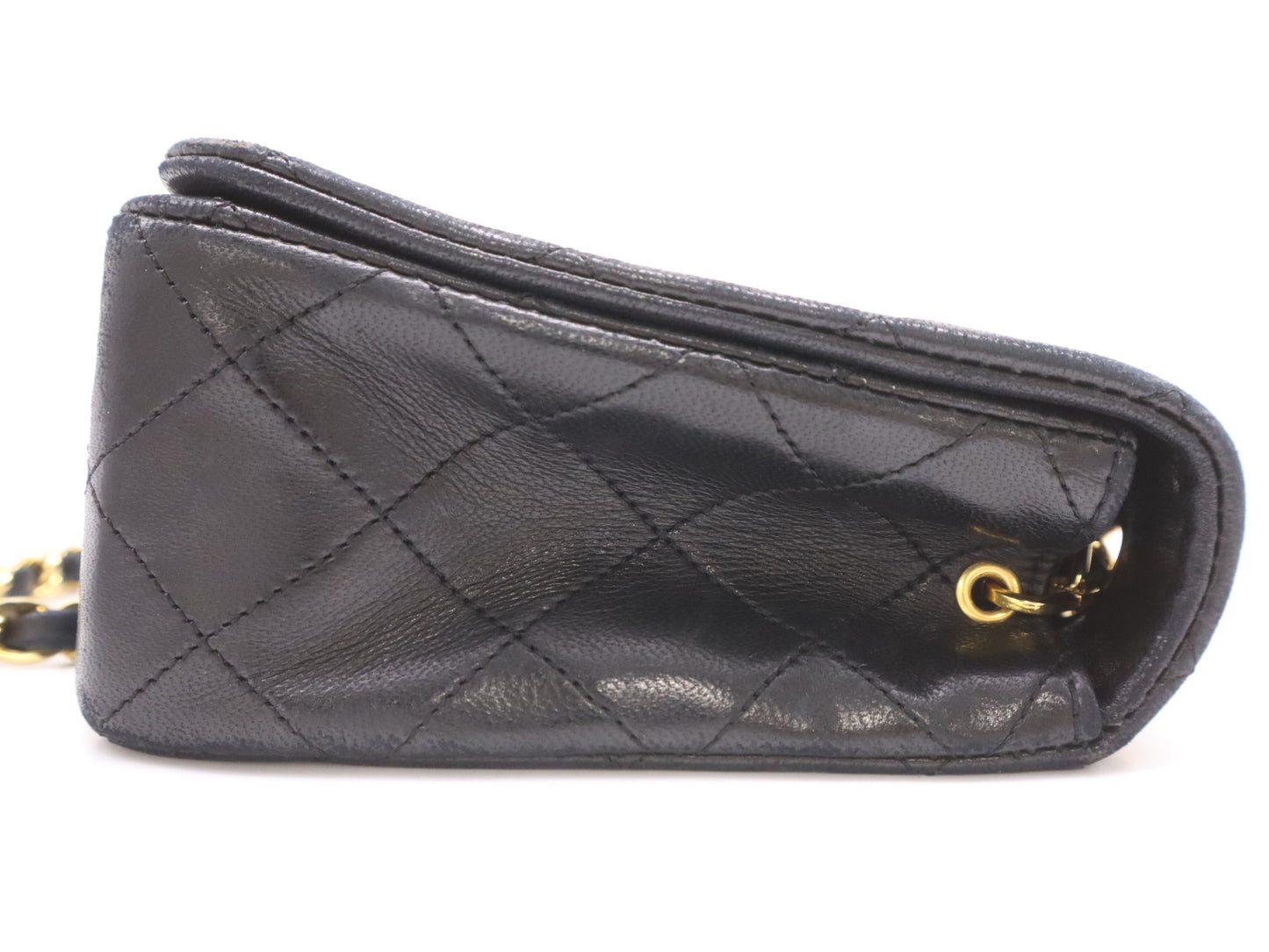 CHANEL Matelasse 23 Shoulder Bag with Full Flap, S-Chain, Turn Lock, GD Hardware, Black, Seal Marks, Card Number 1395084