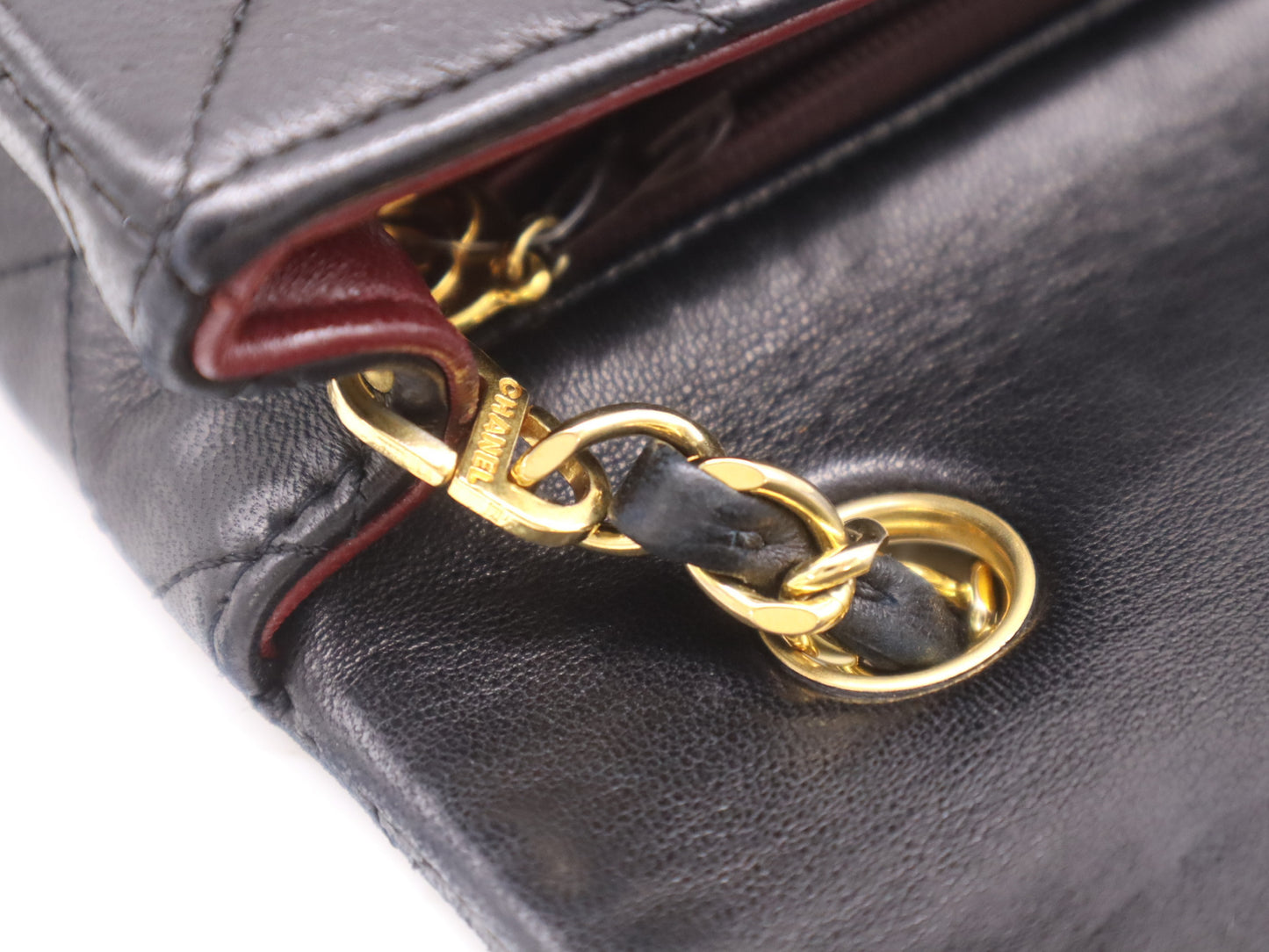 CHANEL Matelasse 23 Shoulder Bag with Full Flap, S-Chain, Turn Lock, GD Hardware, Black, Seal Marks, Card Number 1395084