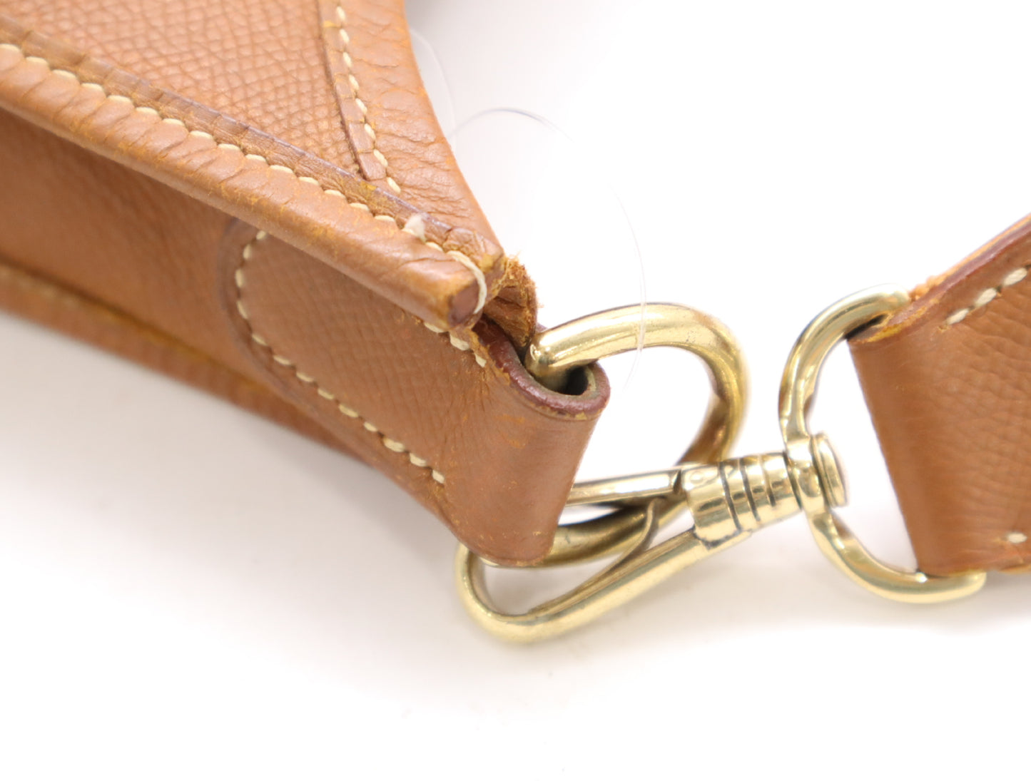 HERMES Epson XX engraved Evelyn GM gold shoulder bag