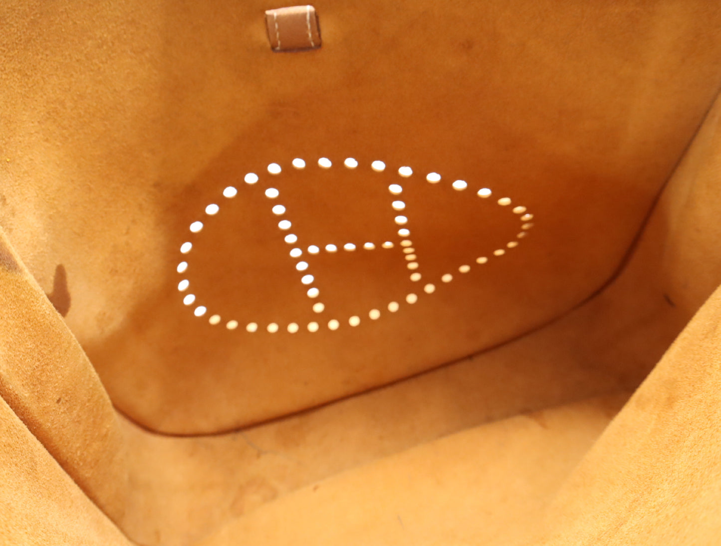 HERMES Epson XX engraved Evelyn GM gold shoulder bag