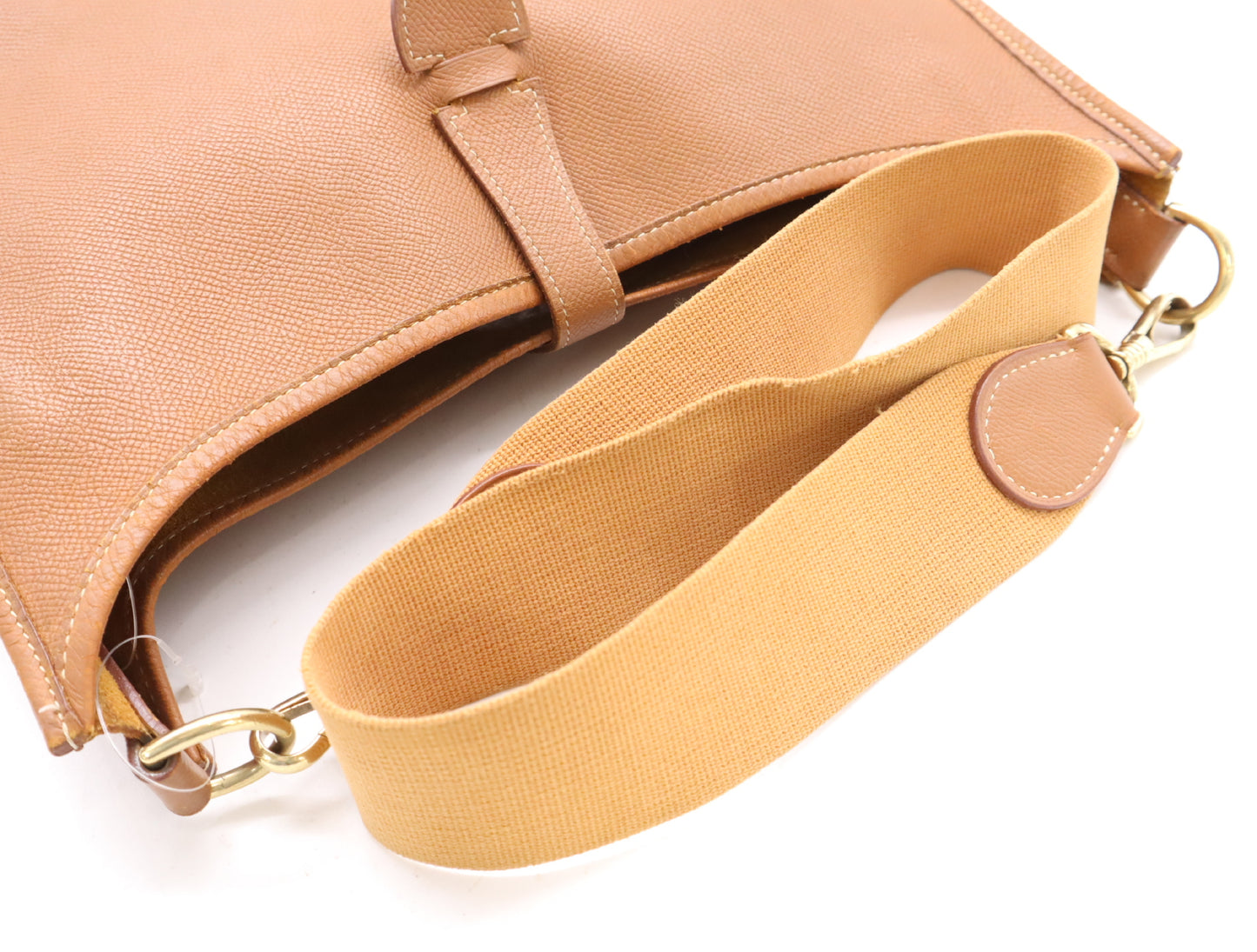 HERMES Epson XX engraved Evelyn GM gold shoulder bag