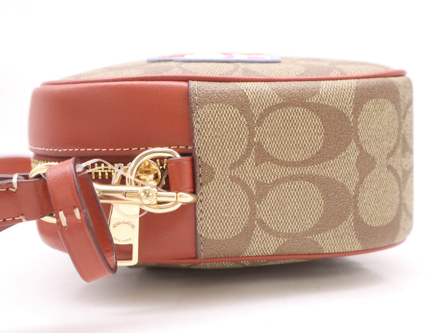 COACH H2273-CF304 Signature Shoulder Bag with Snoopy Collaboration Shoulder Strap and Dust Bag