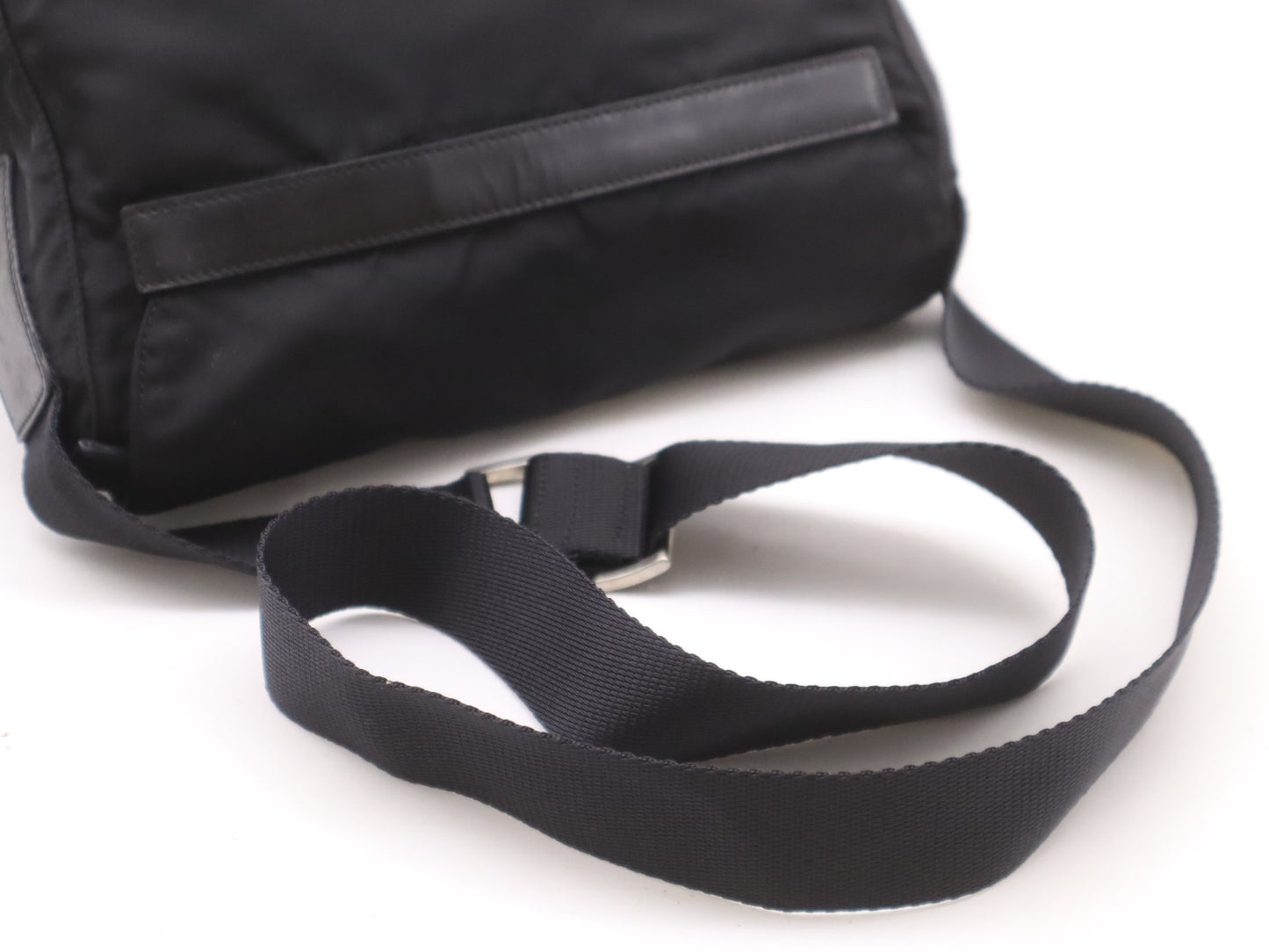 PRADA nylon shoulder bag with white tag