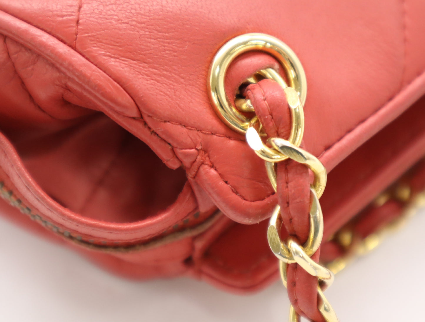CHANEL Lambskin Matelasse Chain Shoulder Bag with Fringe, GD Hardware, Red Seal, 1728569 Shoulder Bag
