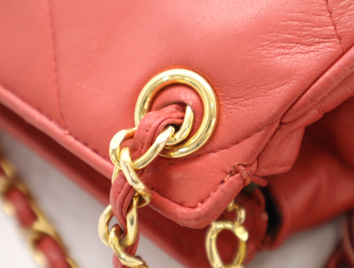 CHANEL Lambskin Matelasse Chain Shoulder Bag with Fringe, GD Hardware, Red Seal, 1728569 Shoulder Bag