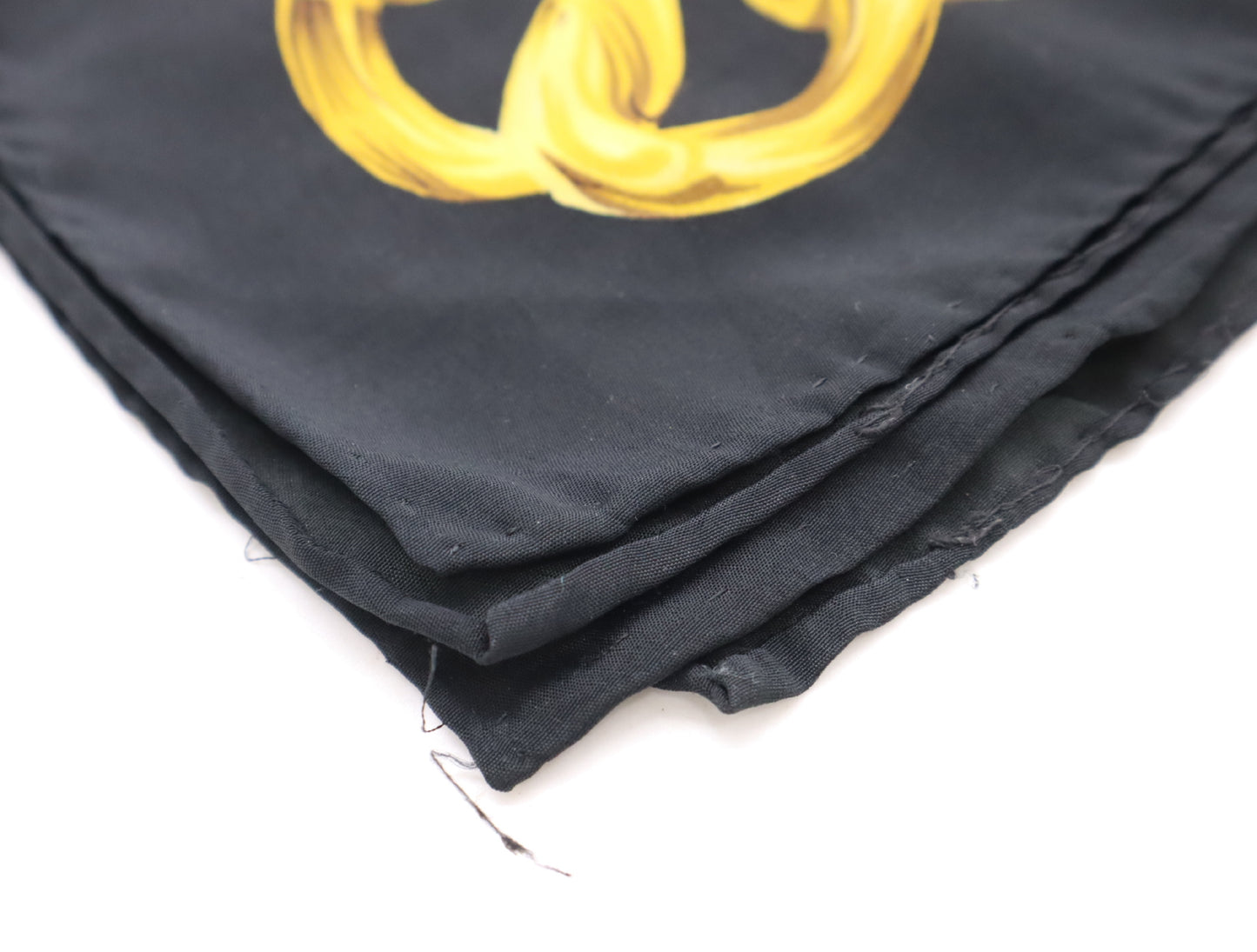 CHANEL Coco Mark Chain Large Scarf Black Scarf