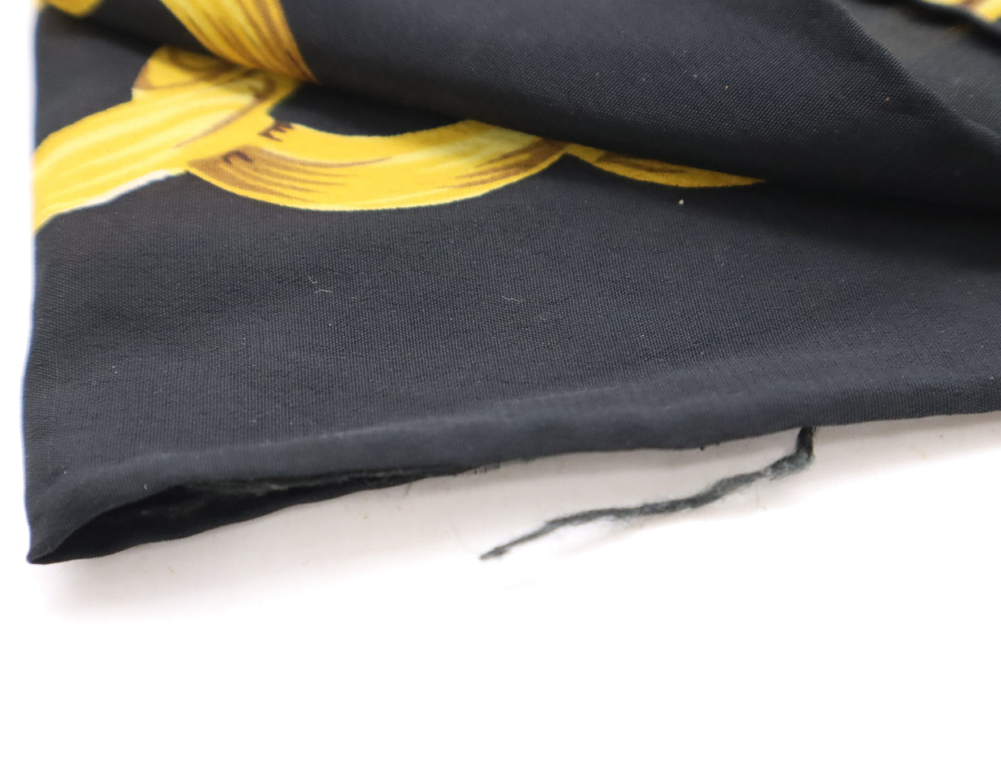 CHANEL Coco Mark Chain Large Scarf Black Scarf