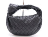 BOTTEGA VENETA 651876 Lambskin Intrecciato Mini Jodie Nappa Handbag in Black