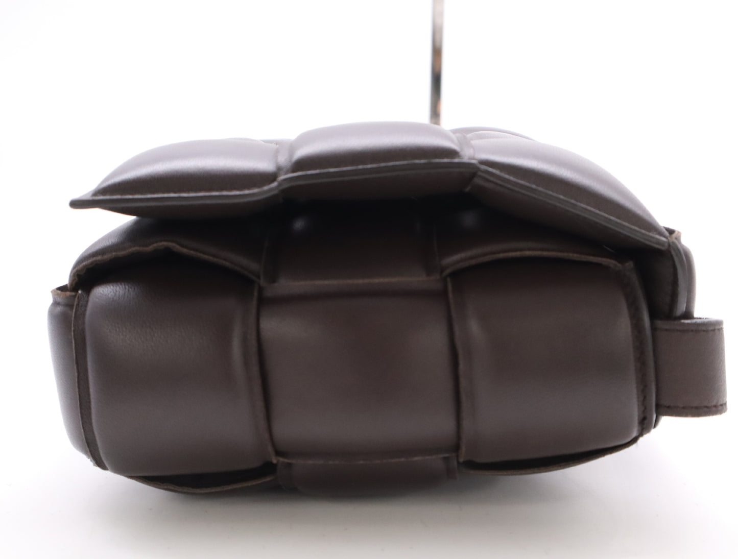 BOTTEGA VENETA 591970 Leather Maxi Intrecciato Padded Cassette Shoulder Bag in Bordeaux with Dust Bag