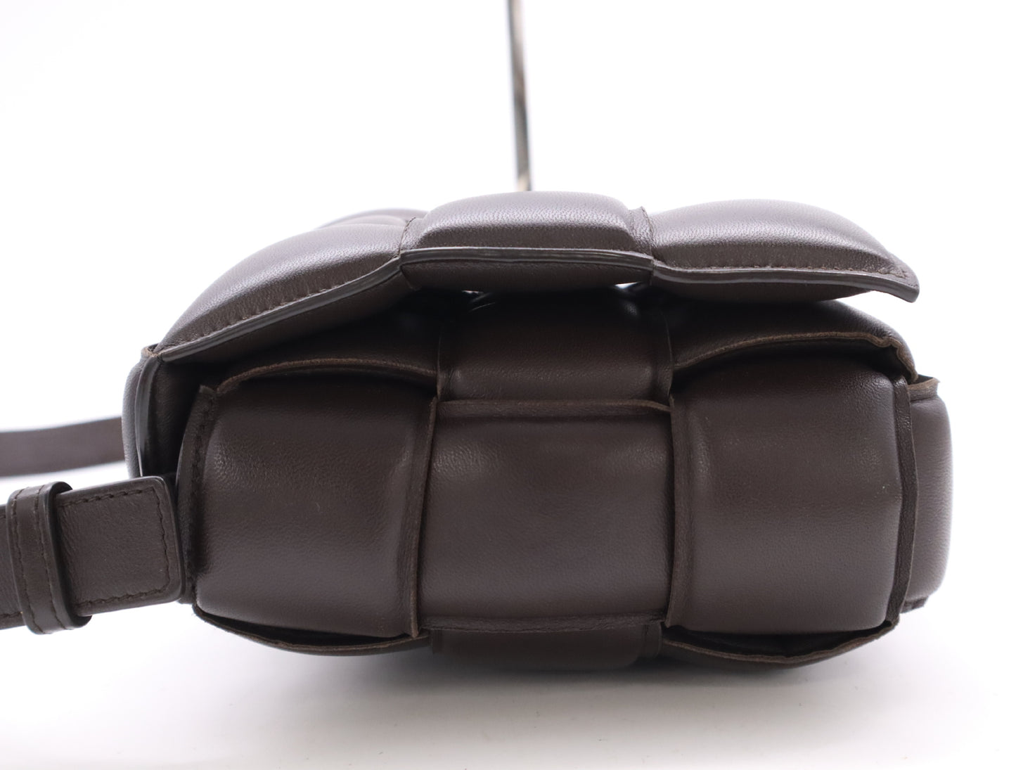 BOTTEGA VENETA 591970 Leather Maxi Intrecciato Padded Cassette Shoulder Bag in Bordeaux with Dust Bag