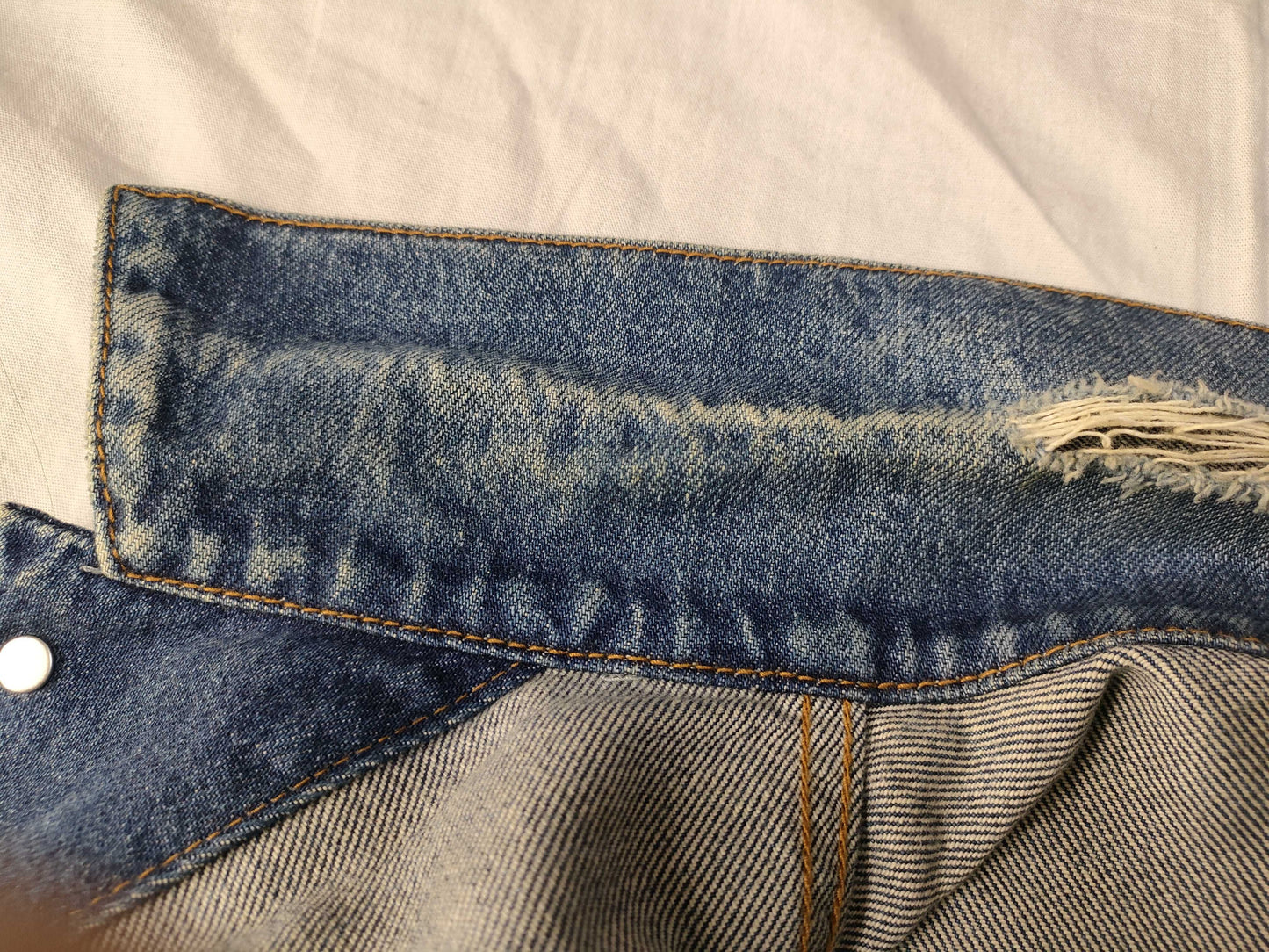 BALENCIAGA BALENCIAGA Demna-era FW17 back print denim jacket, oversized 38